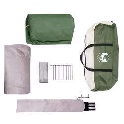 vidaXL Family Tent Cabin 6-Person Grey and Orange Waterproof tent garden tent - green - Additional view 8