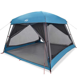 vidaXL Family Tent Cabin 6-Person Grey and Orange Waterproof tent garden tent - blue