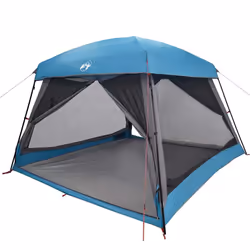 vidaXL Family Tent Cabin 6-Person Grey and Orange Waterproof tent garden tent - blue