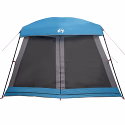 vidaXL Family Tent Cabin 6-Person Grey and Orange Waterproof tent garden tent - blue - Additional view 5