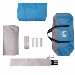 vidaXL Family Tent Cabin 6-Person Grey and Orange Waterproof tent garden tent - blue - Additional view 8
