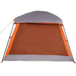 vidaXL Family Tent Cabin 6-Person Grey and Orange Waterproof tent garden tent - grey and orange - Additional view 6
