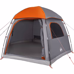 vidaXL Family Tent Igloo 6-Person Green Waterproof tent garden tent - grey and orange - Additional view 2