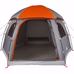vidaXL Family Tent Igloo 6-Person Green Waterproof tent garden tent - grey and orange - Additional view 4