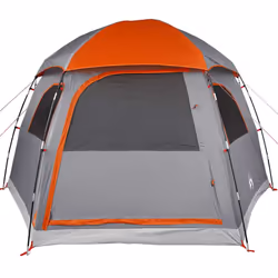 vidaXL Family Tent Igloo 6-Person Green Waterproof tent garden tent - grey and orange - Additional view 5
