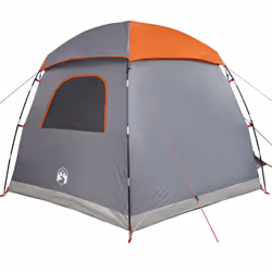 vidaXL Family Tent Igloo 6-Person Green Waterproof tent garden tent - grey and orange - Additional view 6