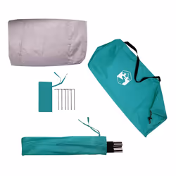 vidaXL Beach Tent 2-Person Grey Waterproof tent garden tent outdoor shelter - sea green - Additional view 9