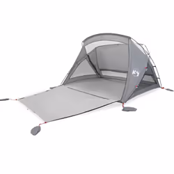 vidaXL Beach Tent 2-Person Grey Waterproof tent garden tent outdoor shelter - grey