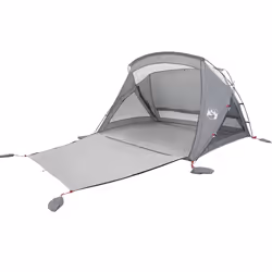 vidaXL Beach Tent 2-Person Grey Waterproof tent garden tent outdoor shelter - grey