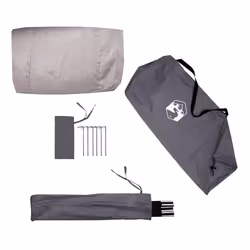 vidaXL Beach Tent 2-Person Grey Waterproof tent garden tent outdoor shelter - grey - Additional view 9