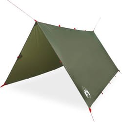 vidaXL Camping Tarp Outdoor Tarpaulin Shelter Sunshade Tent Tarp Waterproof - olive green, 306 x 306 cm