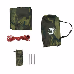 vidaXL Camping Tarp Outdoor Tarpaulin Shelter Sunshade Tent Tarp Waterproof - camouflage, 306 x 306 cm - Additional view 9