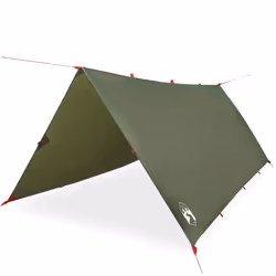 vidaXL Camping Tarp Outdoor Tarpaulin Shelter Sunshade Tent Tarp Waterproof - olive green, 366 x 306 cm