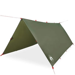 vidaXL Camping Tarp Outdoor Tarpaulin Shelter Sunshade Tent Tarp Waterproof - olive green, 366 x 306 cm