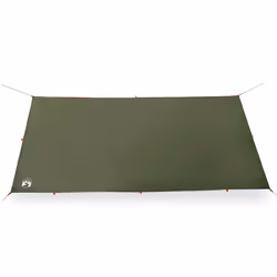 vidaXL Camping Tarp Outdoor Tarpaulin Shelter Sunshade Tent Tarp Waterproof - olive green, 406 x 306 cm - Additional view 4