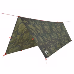 vidaXL Camping Tarp Outdoor Tarpaulin Shelter Sunshade Tent Tarp Waterproof - camouflage, 406 x 306 cm