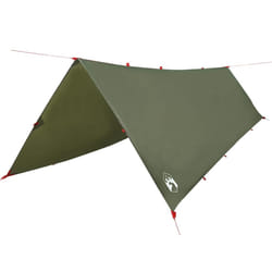 vidaXL Camping Tarp Outdoor Tarpaulin Shelter Sunshade Tent Tarp Waterproof - olive green, 506 x 306 cm