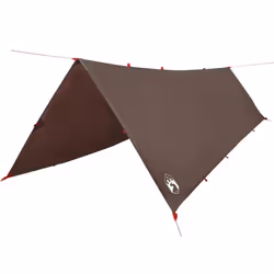 vidaXL Camping Tarp Outdoor Tarpaulin Shelter Sunshade Tent Tarp Waterproof - brown, 506 x 306 cm