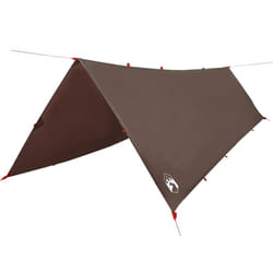 vidaXL Camping Tarp Outdoor Tarpaulin Shelter Sunshade Tent Tarp Waterproof - brown, 506 x 306 cm