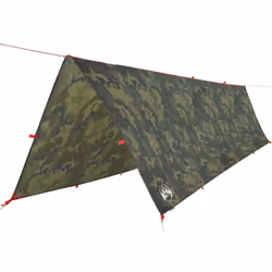 vidaXL Camping Tarp Outdoor Tarpaulin Shelter Sunshade Tent Tarp Waterproof - camouflage, 506 x 306 cm