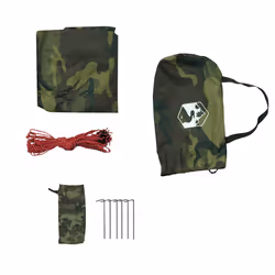 vidaXL Camping Tarp Outdoor Tarpaulin Shelter Sunshade Tent Tarp Waterproof - camouflage, 506 x 306 cm - Additional view 9