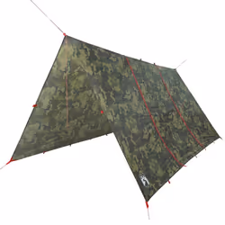 vidaXL Camping Tarp Outdoor Tarpaulin Shelter Sunshade Tent Tarp Waterproof - camouflage, 451 x 420 cm