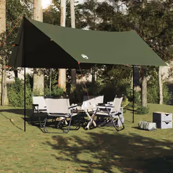 vidaXL Camping Tarp Tarpaulin Shelter Outdoor Sunshade Tent Tarp Waterproof - olive green