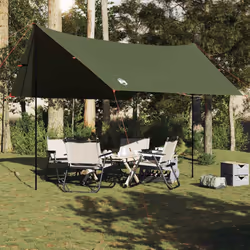 vidaXL Camping Tarp Tarpaulin Shelter Sunshade Tent Tarp Camouflage Waterproof - olive green