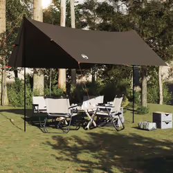 vidaXL Camping Tarp Tarpaulin Shelter Sunshade Tent Tarp Camouflage Waterproof - brown
