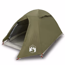 vidaXL Camping Tent 4 Persons Portable Outdoor Hiking Dome Tent Waterproof - olive green, 2-person