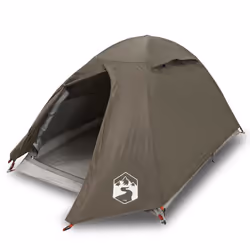 vidaXL Camping Tent 4 Persons Portable Outdoor Hiking Dome Tent Waterproof - brown, 2-person