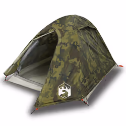 vidaXL Camping Tent 4 Persons Portable Outdoor Hiking Dome Tent Waterproof - camouflage, 2-person