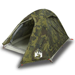 vidaXL Camping Tent 4 Persons Portable Outdoor Hiking Dome Tent Waterproof - camouflage, 2-person