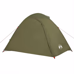 vidaXL Camping Tent 4 Persons Portable Outdoor Hiking Dome Tent Waterproof - olive green, 3-person - Additional view 6