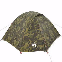 vidaXL Camping Tent 4 Persons Portable Outdoor Hiking Dome Tent Waterproof - camouflage, 3-person - Additional view 4