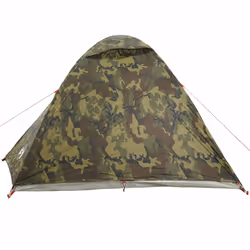 vidaXL Camping Tent 4 Persons Portable Outdoor Hiking Dome Tent Waterproof - camouflage, 3-person - Additional view 7