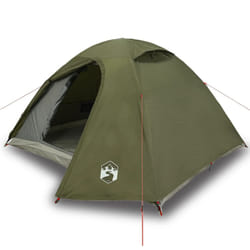 vidaXL Camping Tent 4 Persons Portable Outdoor Hiking Dome Tent Waterproof - olive green, 4-person
