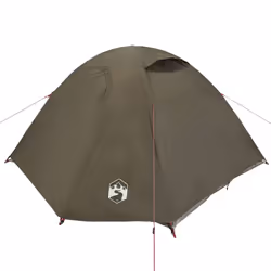 vidaXL Camping Tent 4 Persons Portable Outdoor Hiking Dome Tent Waterproof - brown, 4-person - Additional view 4