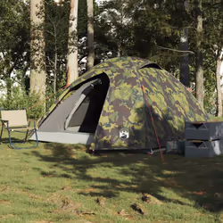 vidaXL Camping Tent 4 Persons Portable Outdoor Hiking Dome Tent Waterproof - camouflage, 4-person