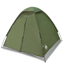 vidaXL Camping Tent Dome 4-Person Camouflage Waterproof tent camping shelter - olive green, 2-person