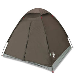 vidaXL Camping Tent Dome 4-Person Camouflage Waterproof tent camping shelter - brown, 2-person