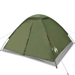 vidaXL Camping Tent Dome 4-Person Camouflage Waterproof tent camping shelter - olive green, 4-person