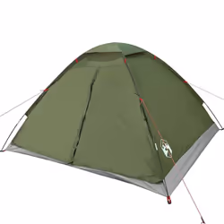 vidaXL Camping Tent Dome 4-Person Camouflage Waterproof tent camping shelter - olive green, 4-person - Additional view 4