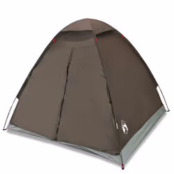 vidaXL Camping Tent Dome 4-Person Camouflage Waterproof tent camping shelter - brown, 4-person