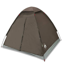 vidaXL Camping Tent Dome 4-Person Camouflage Waterproof tent camping shelter - brown, 4-person