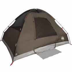 vidaXL Family Tent Dome 6-Person Outdoor Lightweight Camping Tent Waterproof - brown, 4-person - Additional view 7