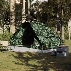 vidaXL Family Tent Dome 6-Person Outdoor Lightweight Camping Tent Waterproof - camouflage, 4-person - Additional view 2