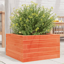 vidaXL Garden Planter Outdoor Flower Pot Planter Pot Wax Brown Solid Wood Pine