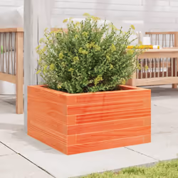 vidaXL Garden Planter Outdoor Flower Pot Planter Pot Wax Brown Solid Wood Pine
