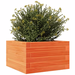 vidaXL Garden Planter Outdoor Flower Pot Planter Pot Wax Brown Solid Wood Pine